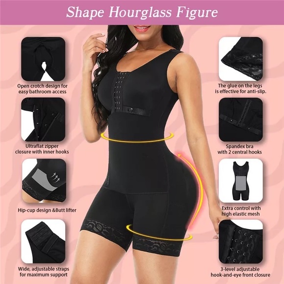 Body shaper side zipper tummy control butt enhancer Nude only black sold out - Picture 4 of 10